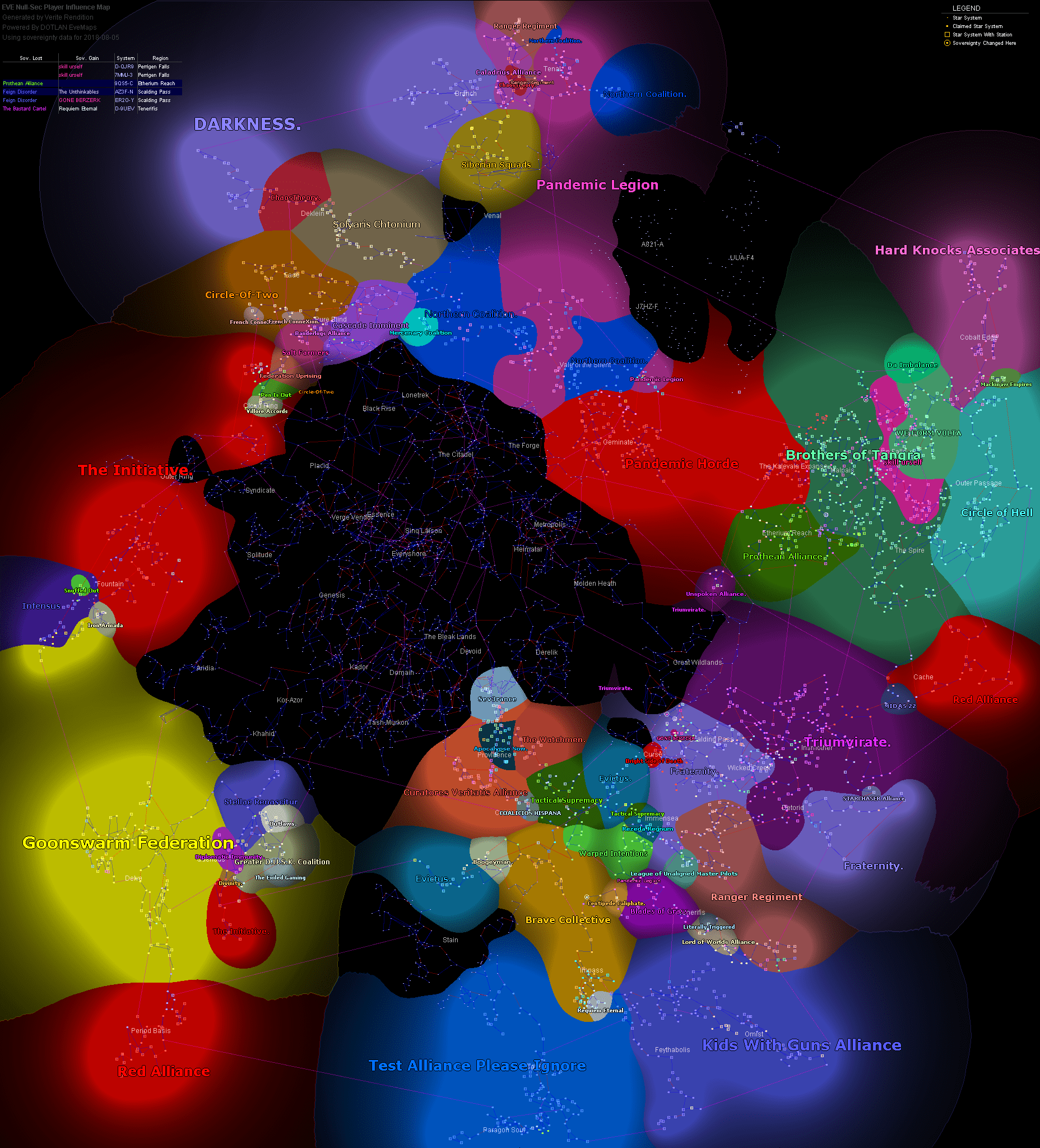Dotlan EVE Maps-최고의 온라인지도