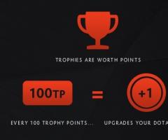 Επίπεδα Dota: ανταμοιβή για όλα τα επιτεύγματα gaming Trophy για εμπειρία στο Dota 2