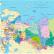 Regional map of the Russian Federation.  Map of Russia.  Water resources of the country on the map