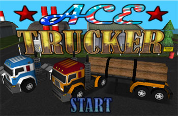 Play trucks with trailers parking in 3d