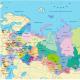 Χάρτης της Ρωσίας ανά περιοχές Εμφάνιση χάρτη της Ρωσίας με πόλεις και περιοχές